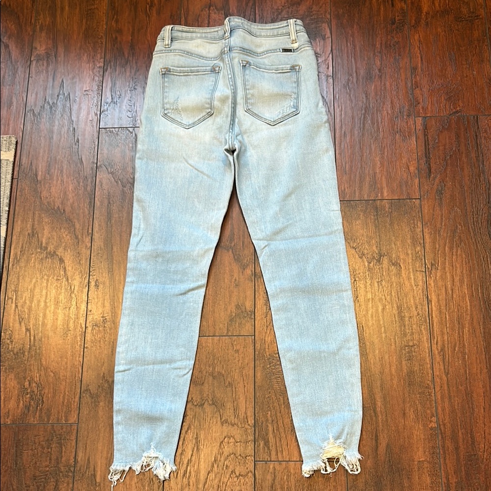 Light Blue Distressed Women's Jeans - Picture 4 of 4